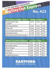 Dartford Borough Council - Big Day Out Express